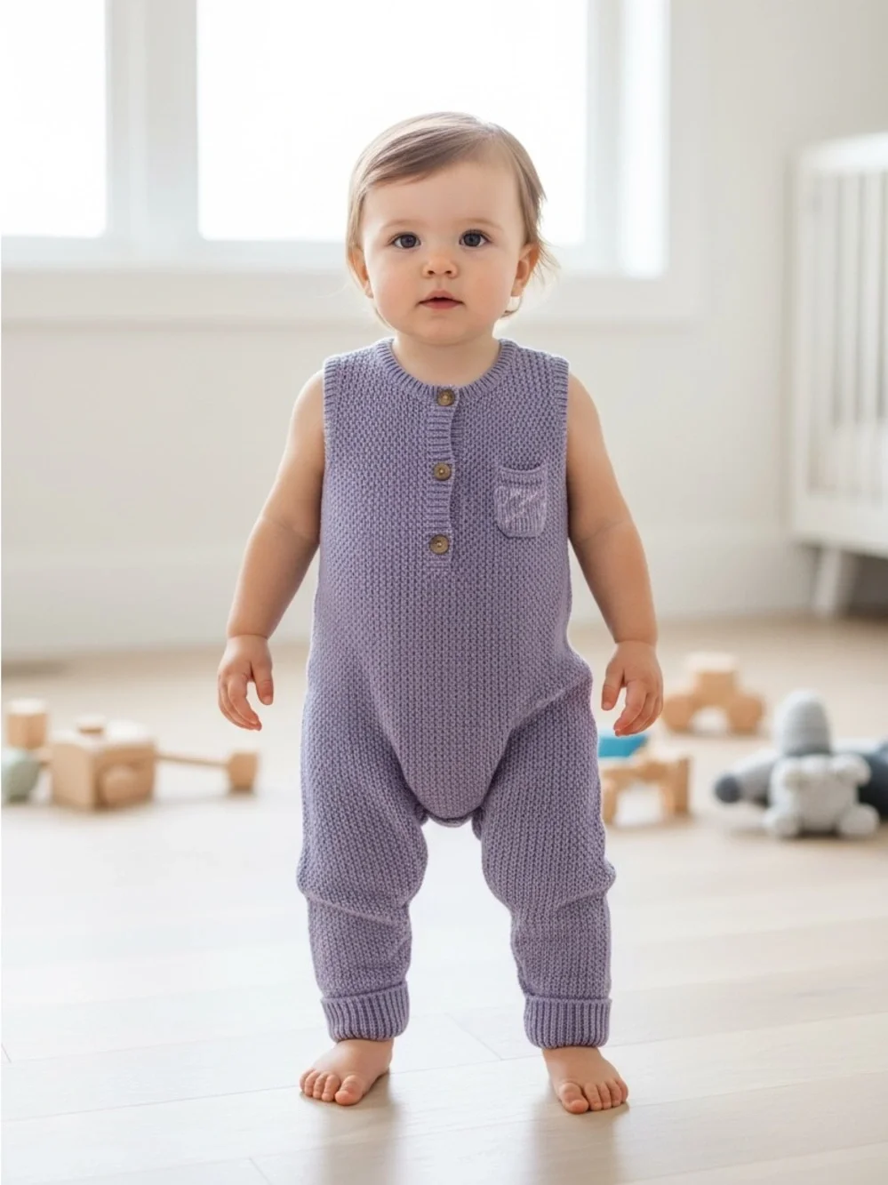 Jacadi Baby Knit One-Piece Overall Sweater 12 Months